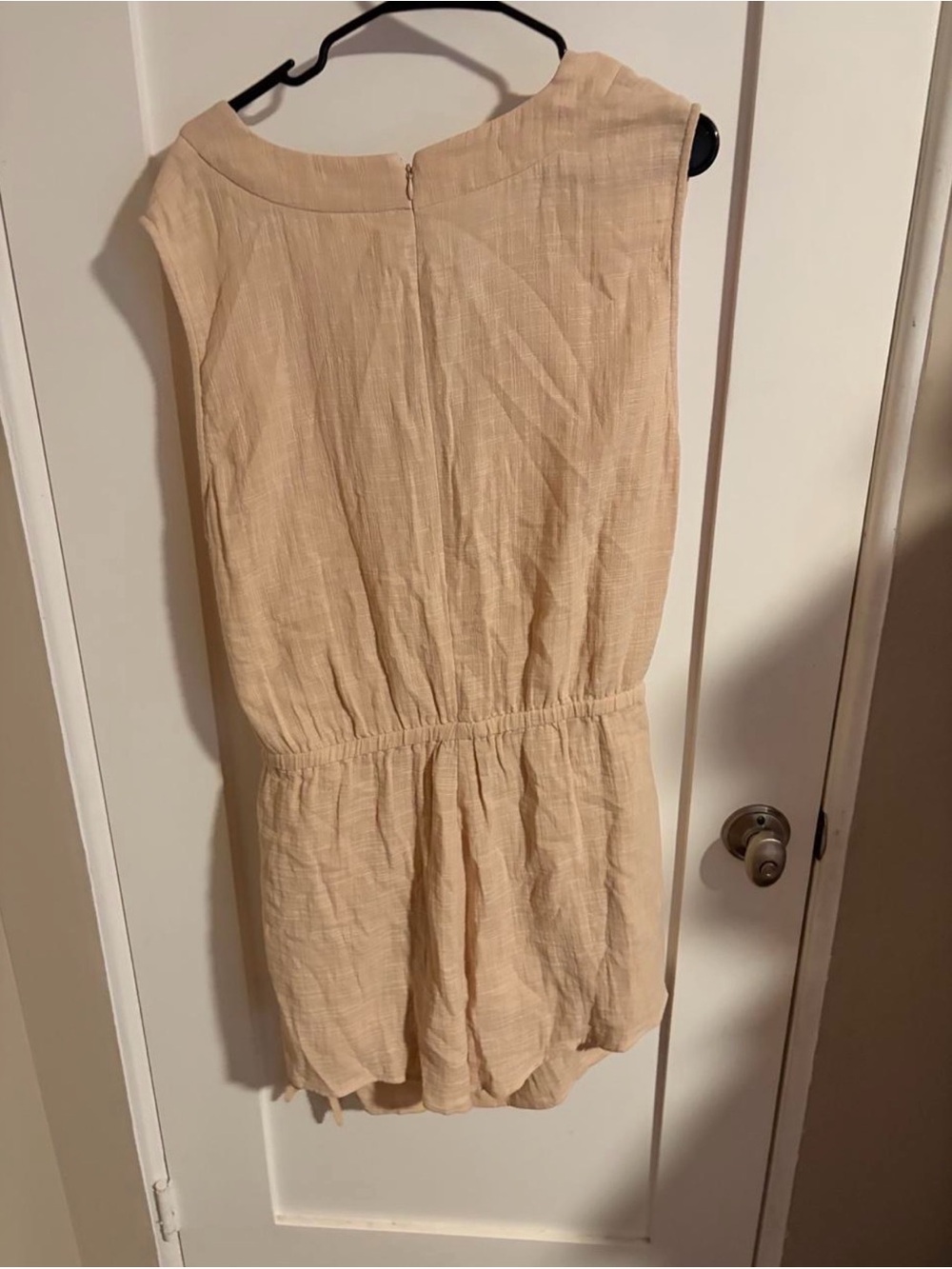 Linen-Blend Sleeveless Wrap Dress in Blush - Picture 2 of 5